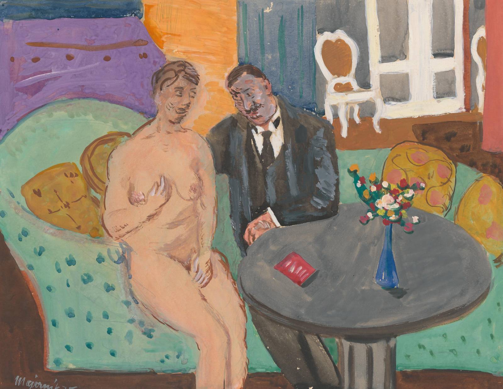 Bold Figure Conversation Wall Art
