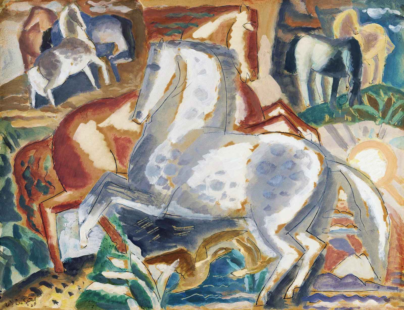 Majestic Horses Expressive Movement Wall Art