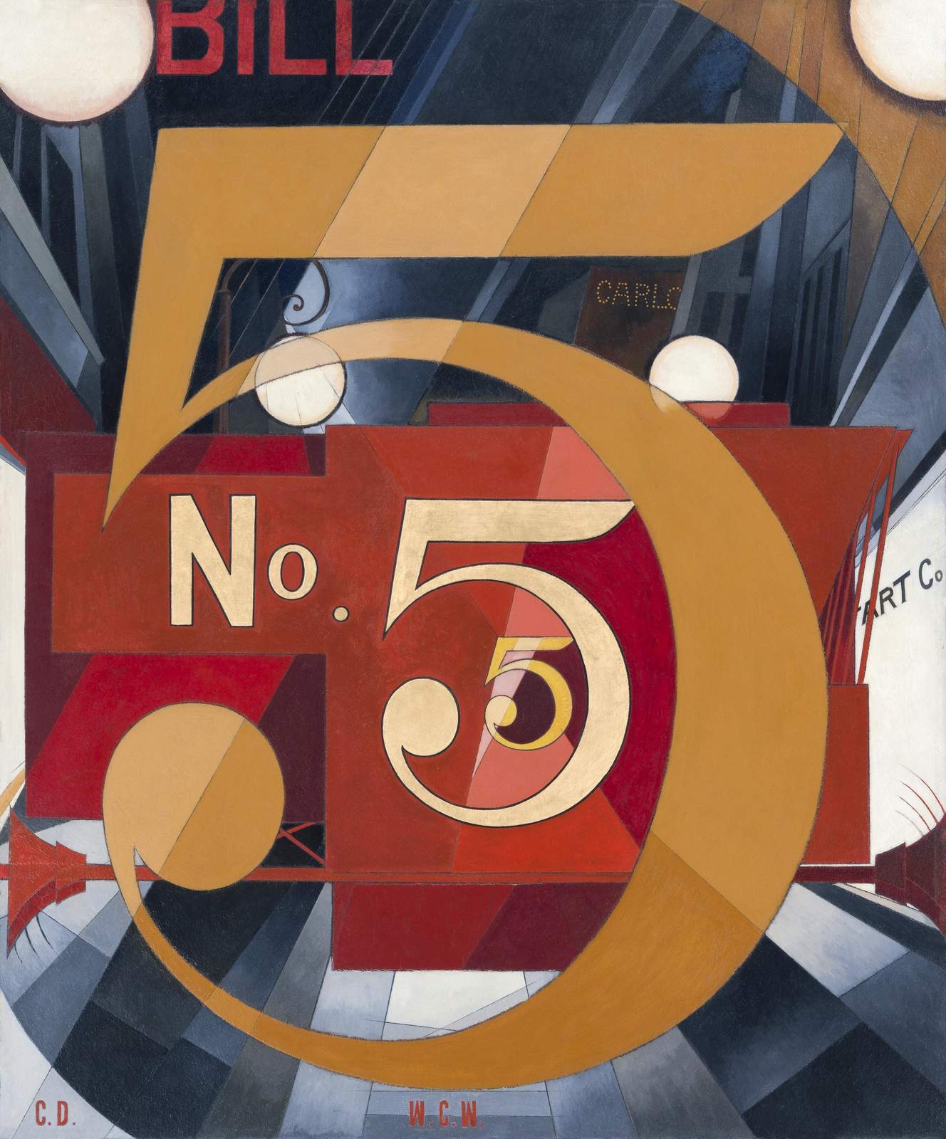Bold "No. 5" Art Deco Wall Art