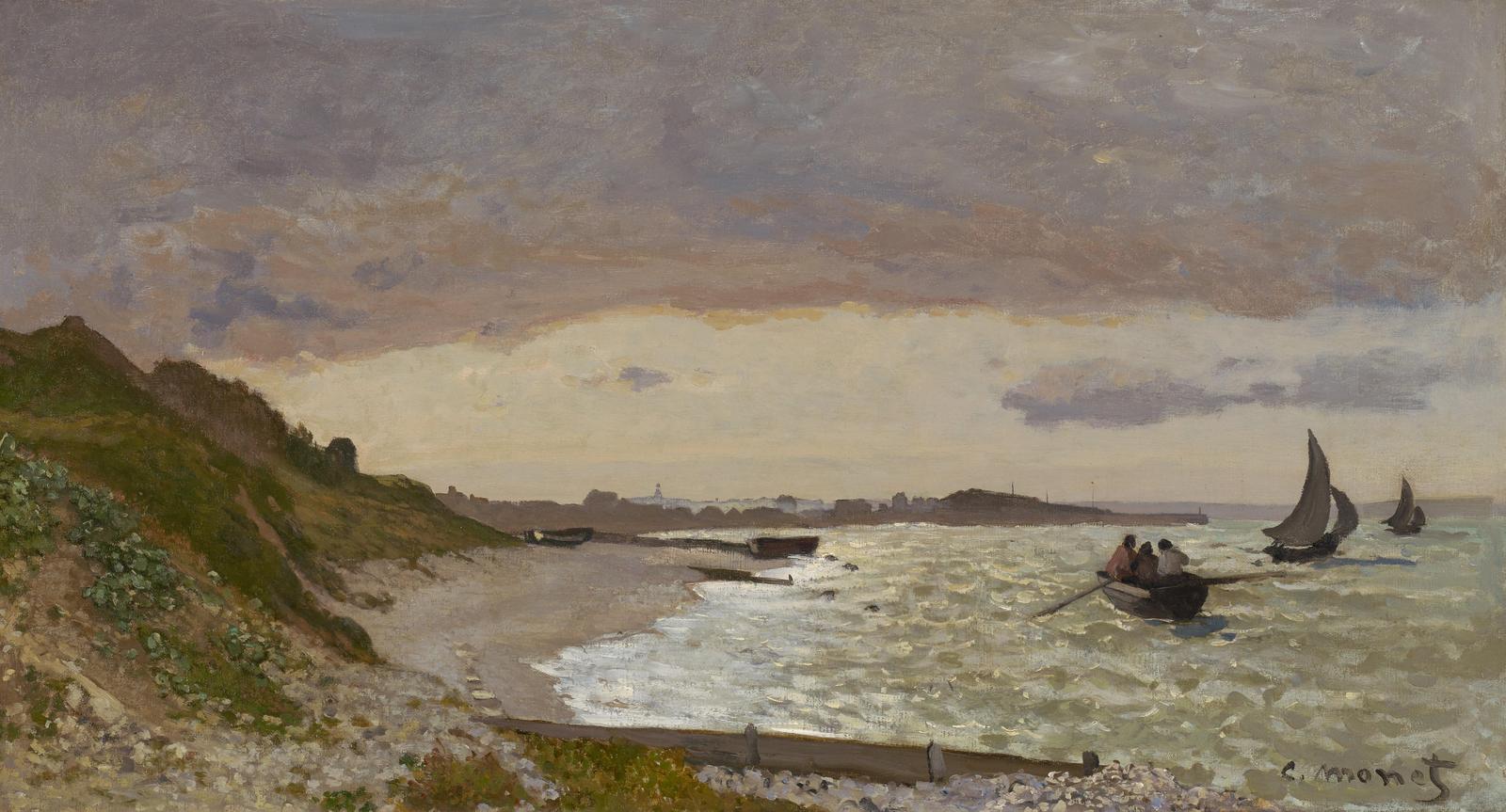 Seascape with Sailboats Monet Wall Art