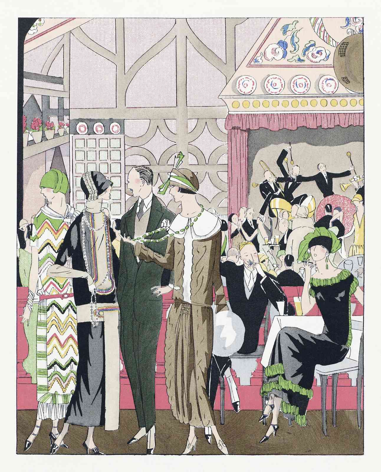 Art Deco Jazz Club Fashion Wall Art