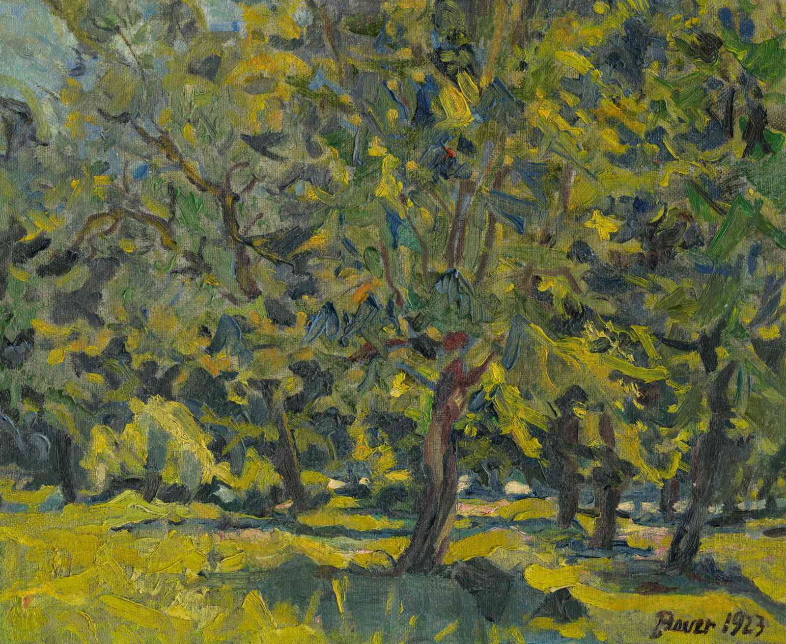 Impressionist Grove Sunny Landscape Wall Art