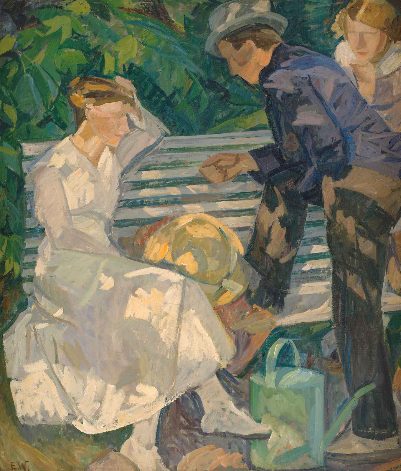 Impressionist Garden Scene Wall Art