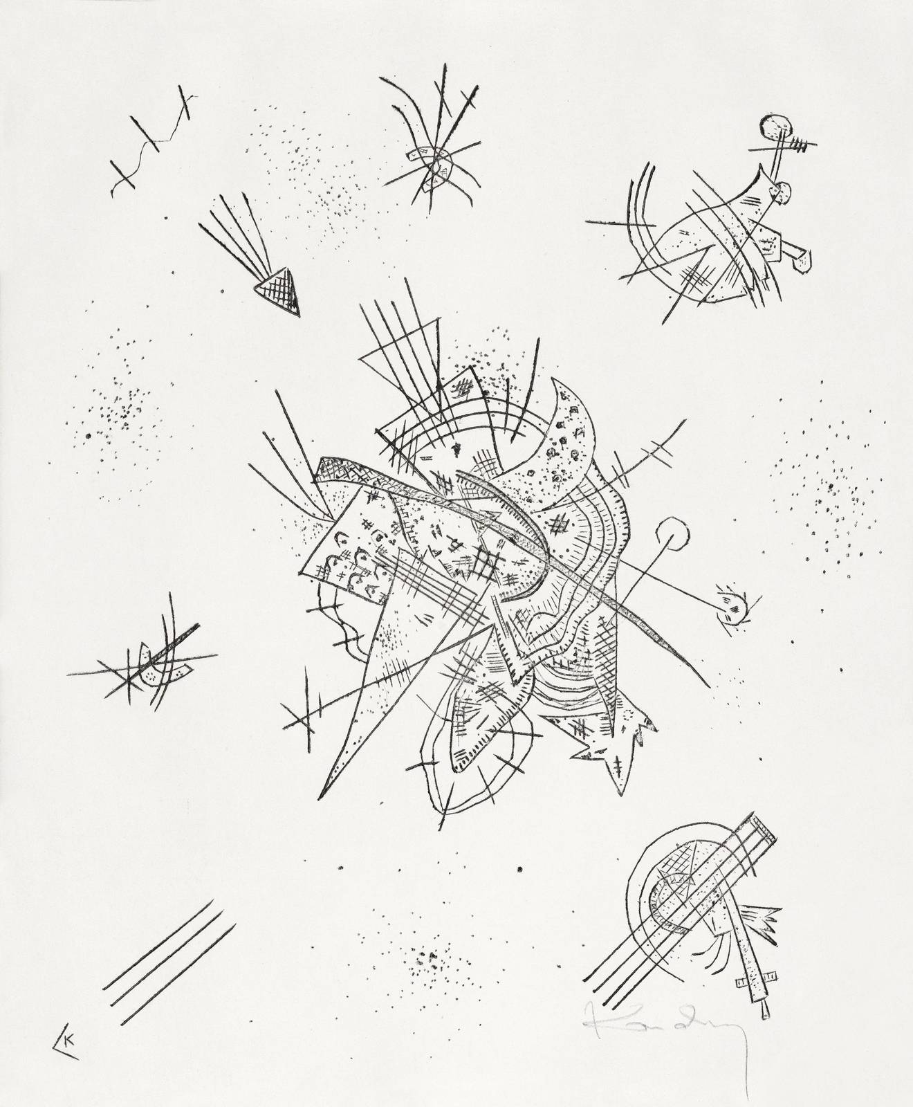 Abstract Lines & Dots Wall Art