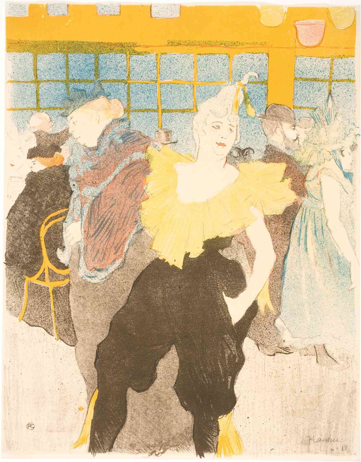 Moulin Rouge Dancer Yellow Ruffle Wall Art