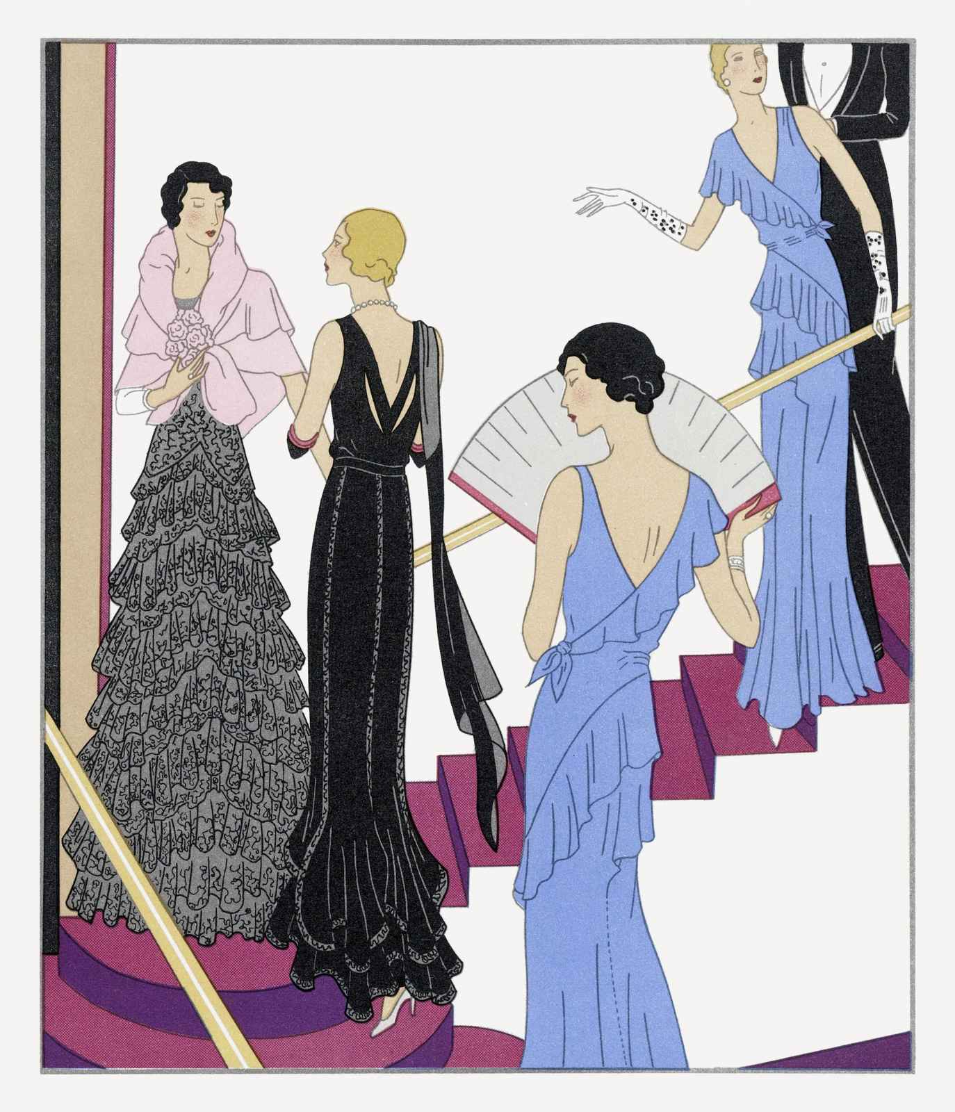 Elegant Art Deco Ladies Fashion Wall Art