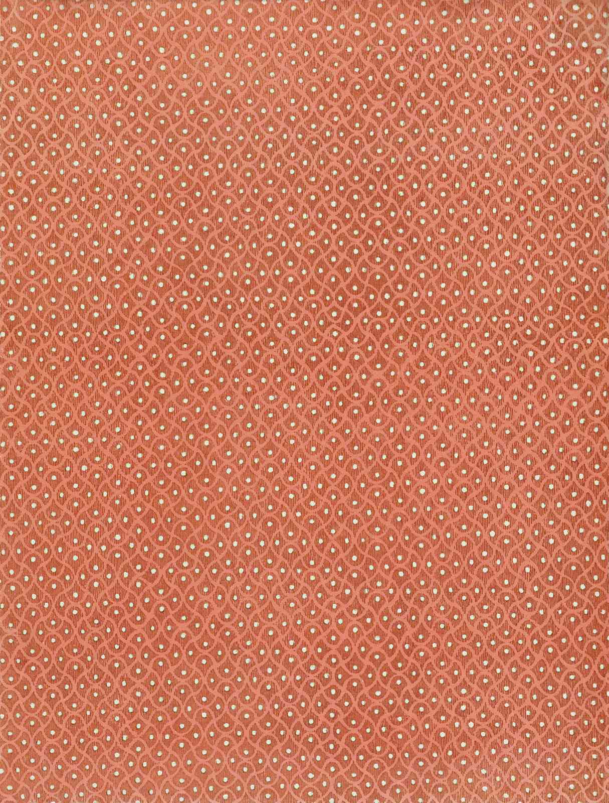 Coral Geometric Dot Pattern Wall Art