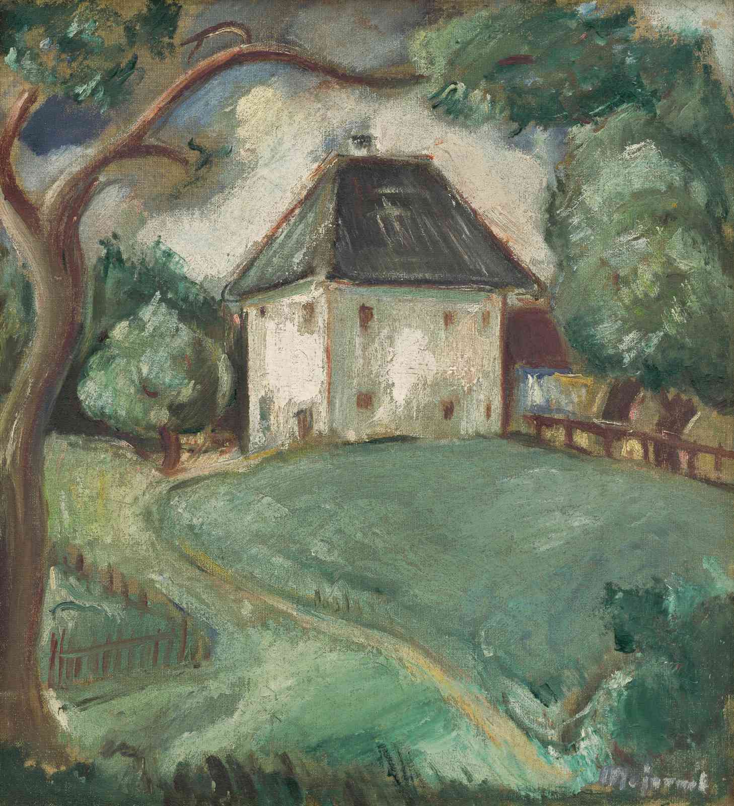 Serene Countryside House & Tree Wall Art