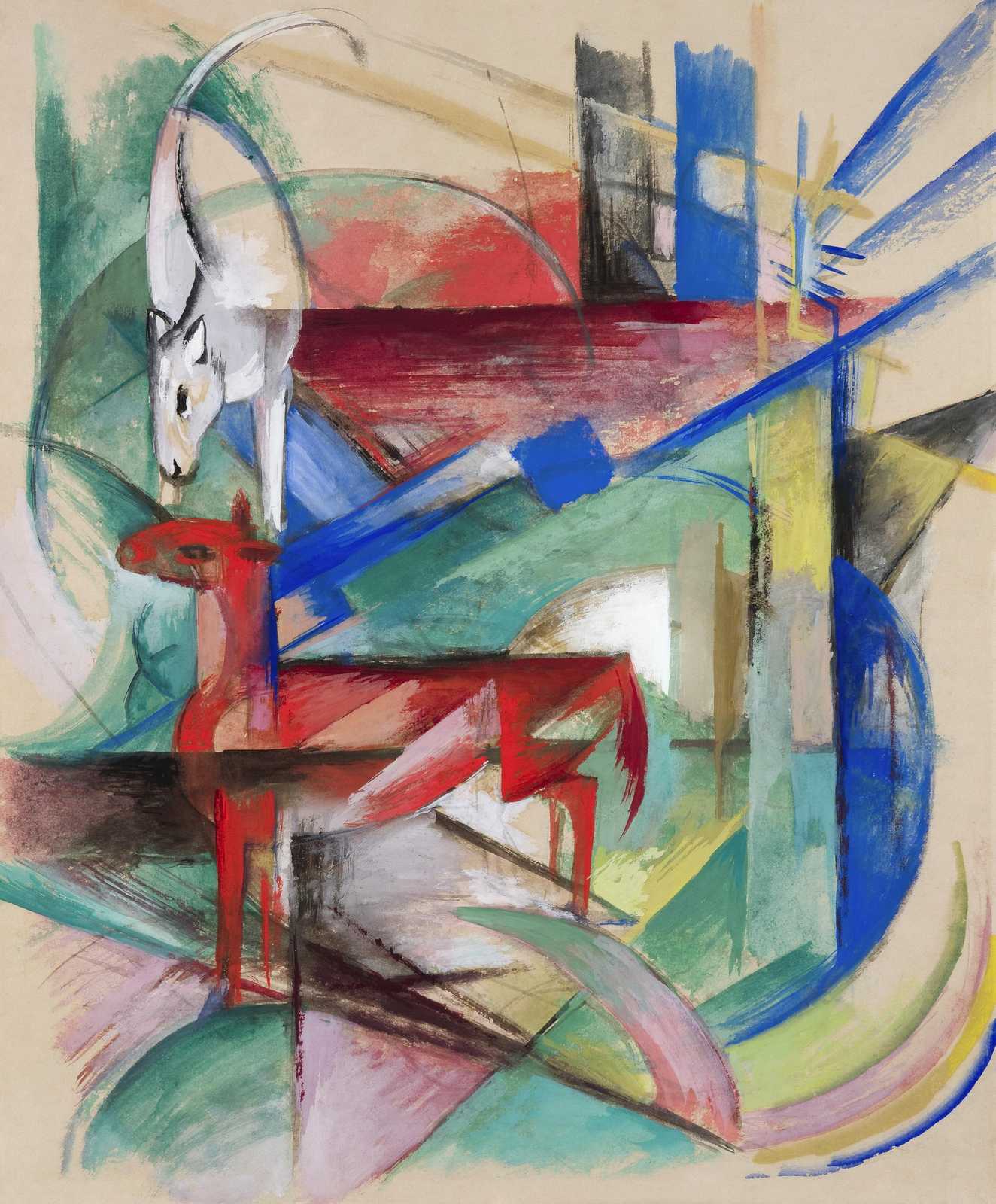 Dynamic Horses Abstract Modern Art Wall Art