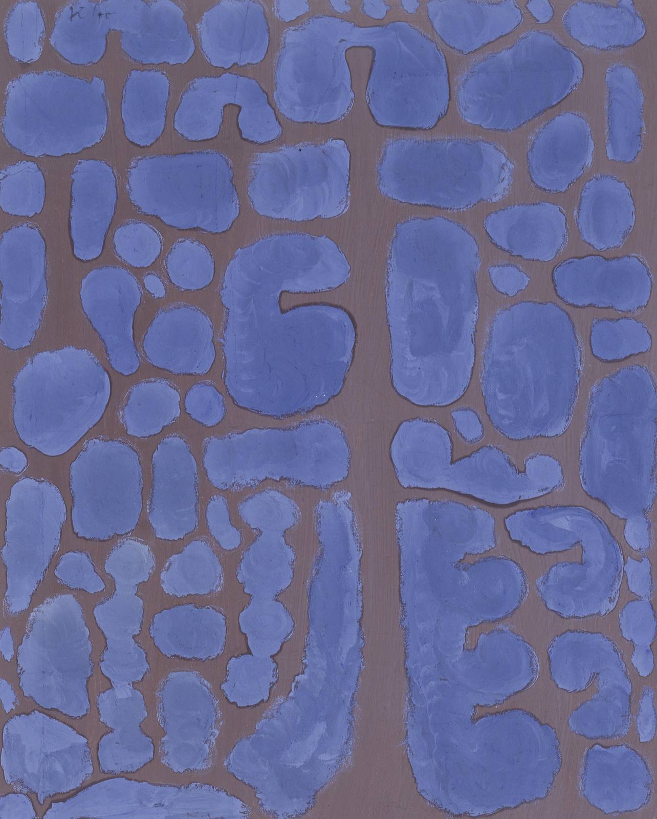 Serene Blue Abstract Organic Shapes Wall Art