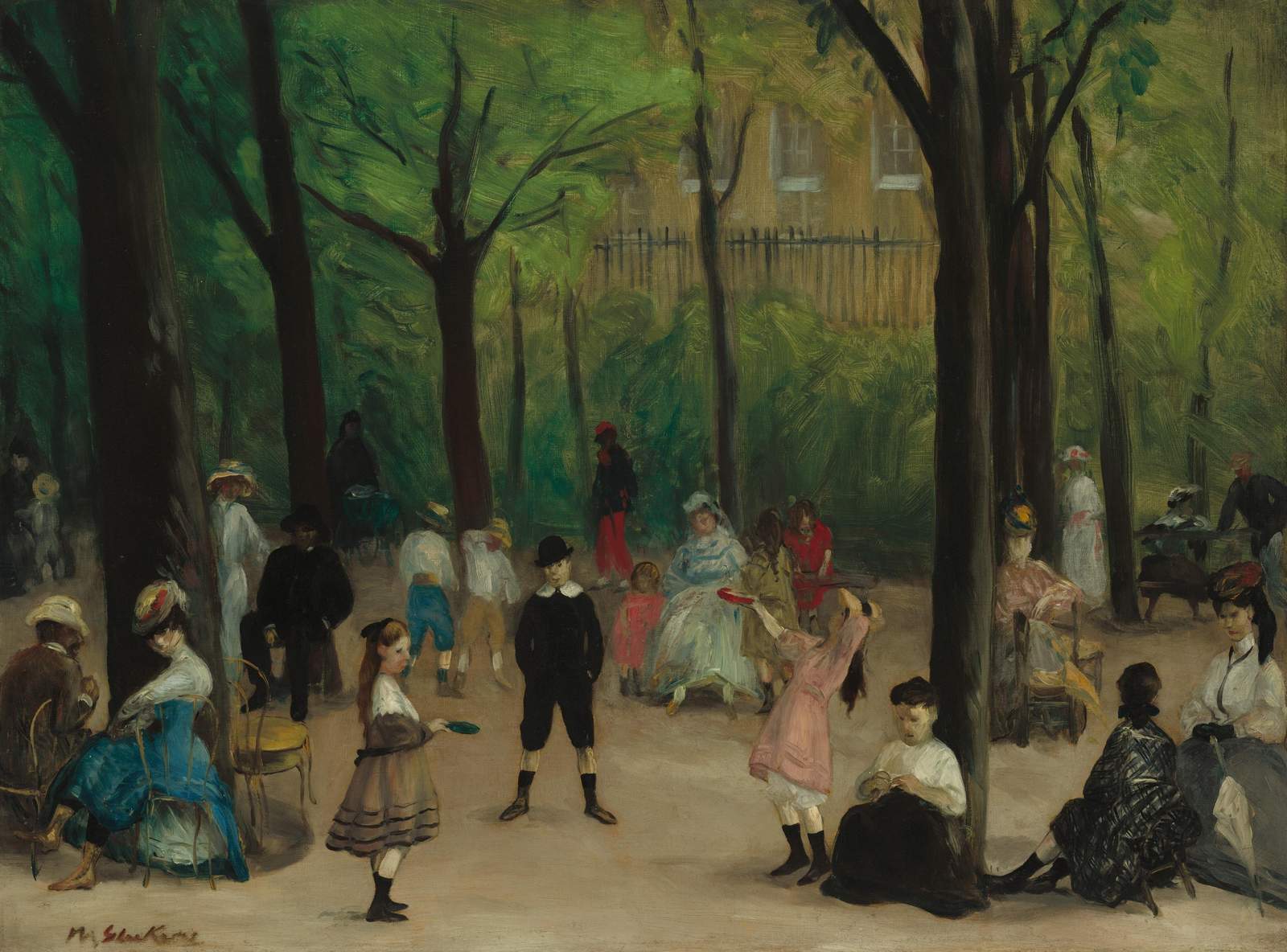 Parisian Park Leisure Impressionist Wall Art