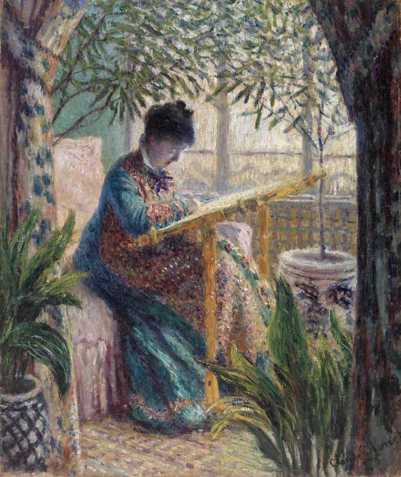 Serene Garden Lady Impressionist Wall Art