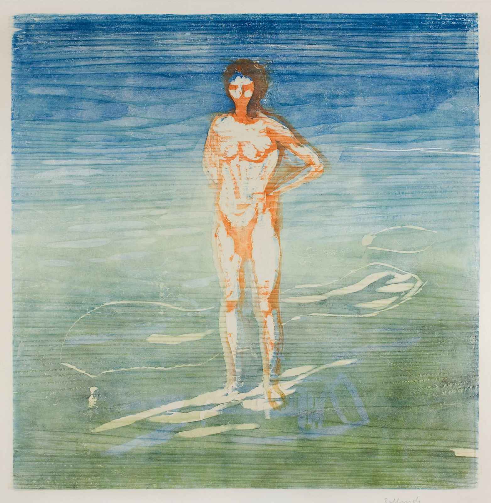 Abstract Figure Serene Waters Wall Art