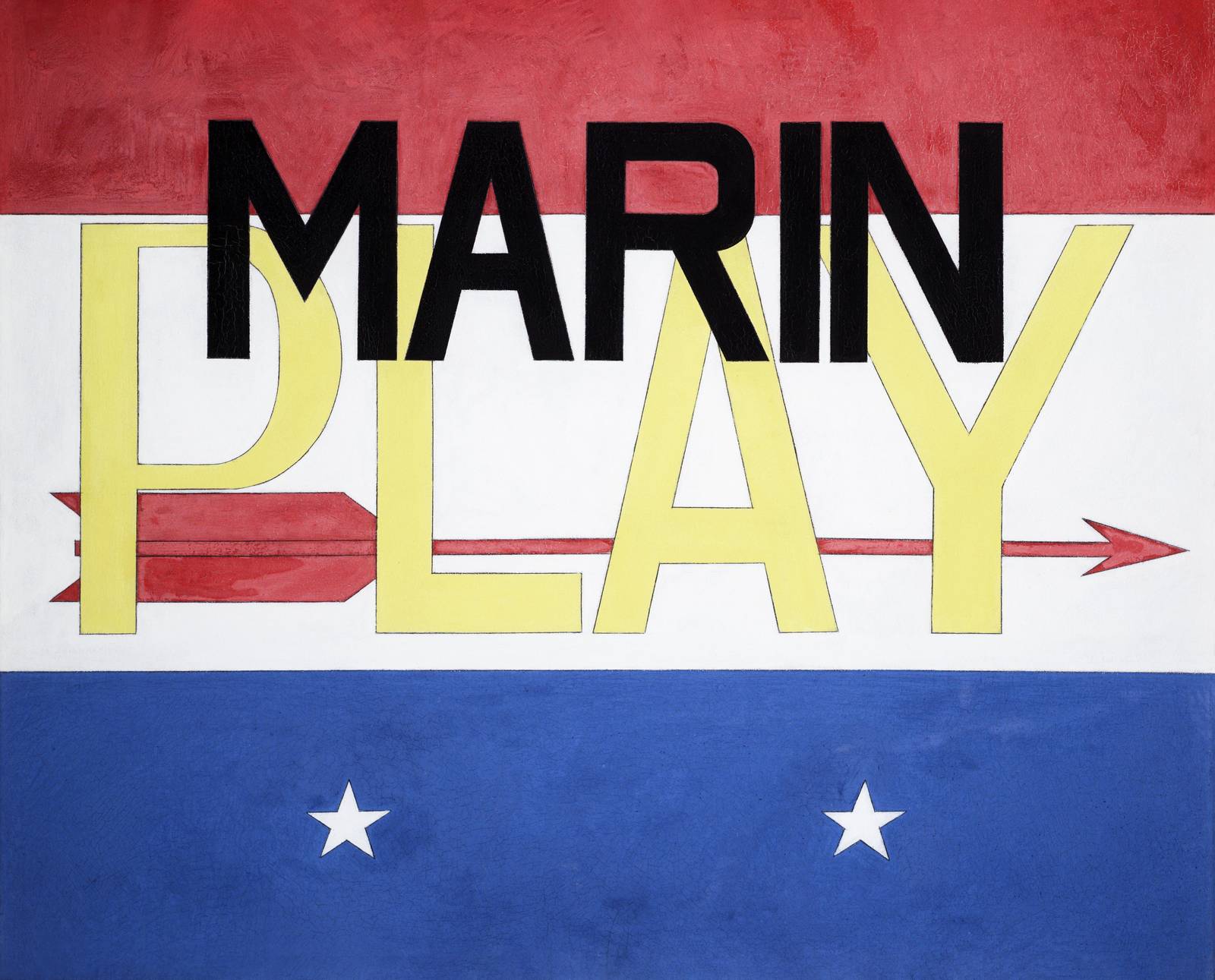 Bold MARIN PLAY Typographic Wall Art