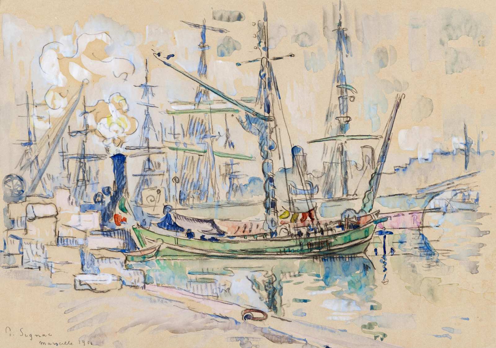 Seaside Harbor Sailing Boats Wall Art