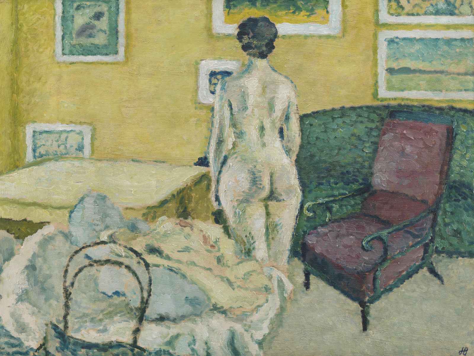 Vintage Nude Figure Bedroom Art Wall Art