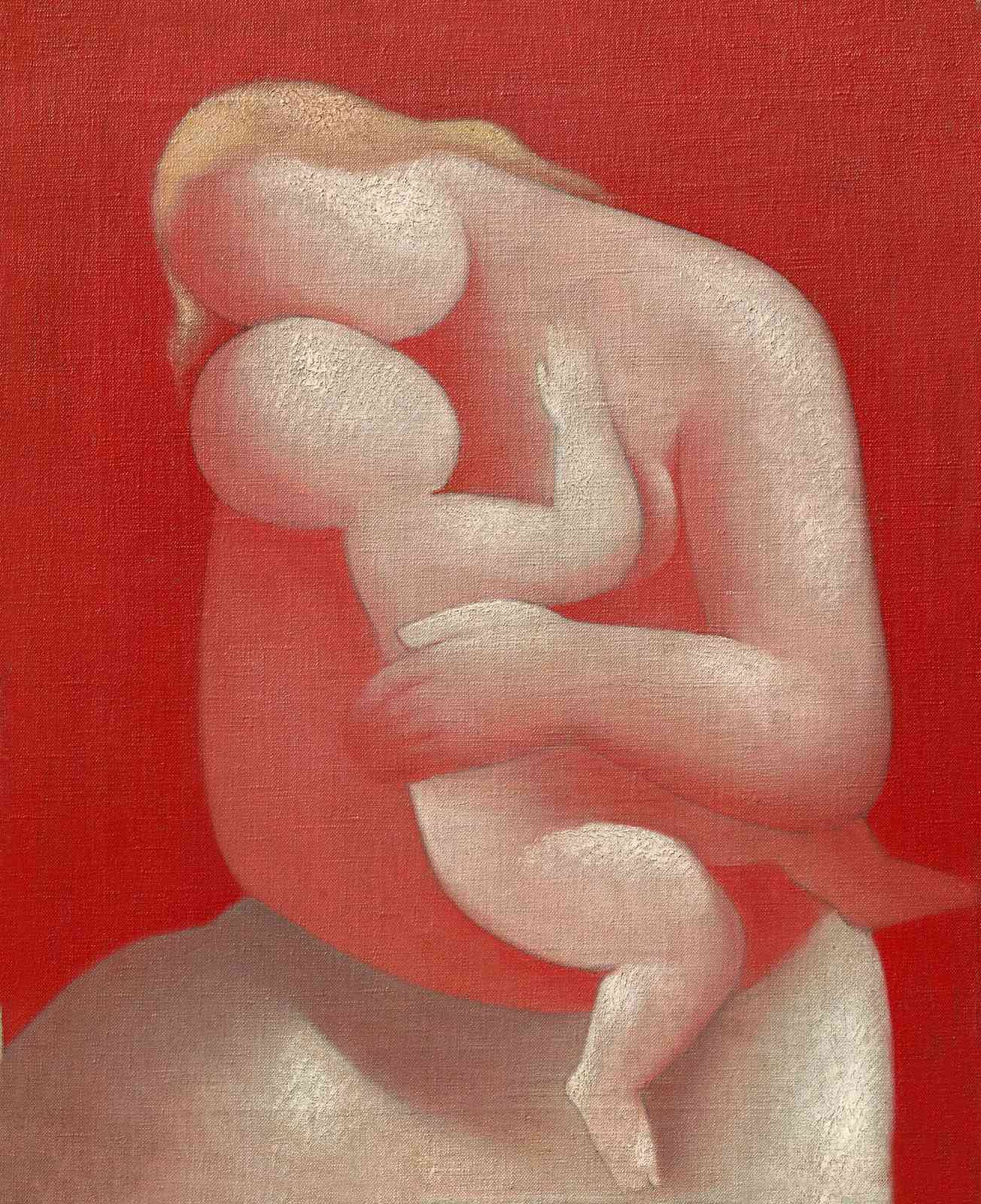 Mother and Child Abstract Art Wall Art