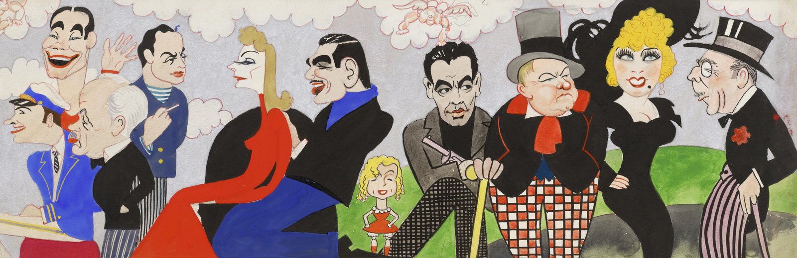 Vintage Caricature Ensemble Wall Art