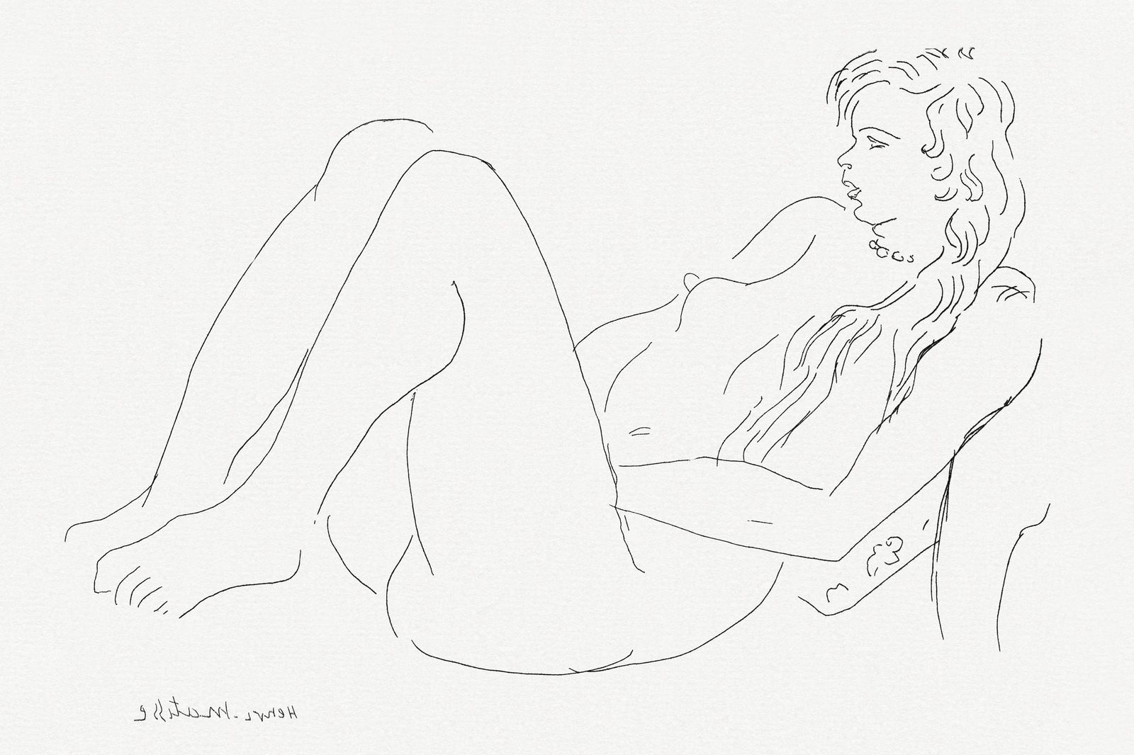 Elegant Nude Line Art Wall Art