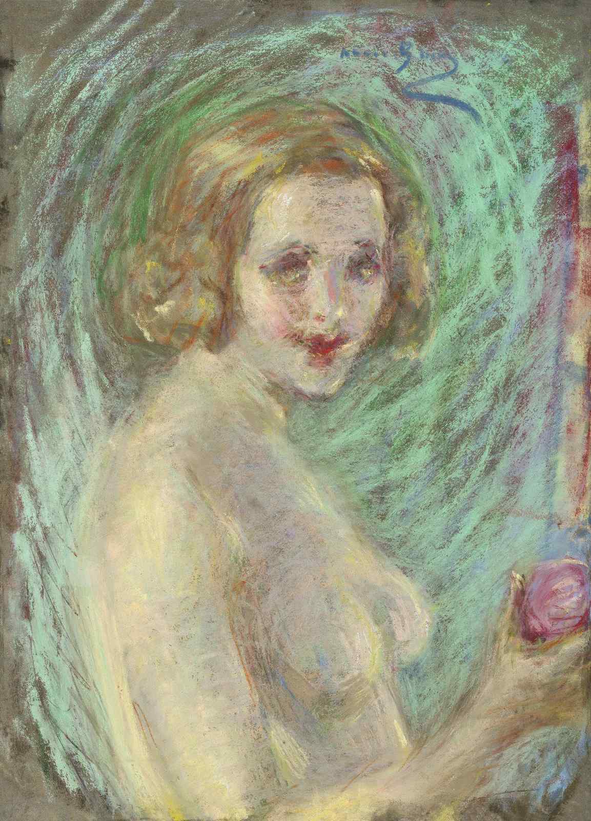 Impressionist Portrait of Serene Woman Wall Art