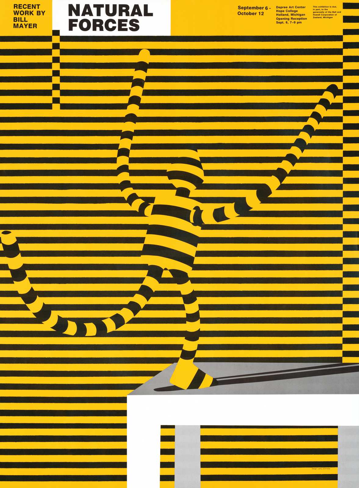 Bill Mayer Natural Forces Yellow Black Wall Art