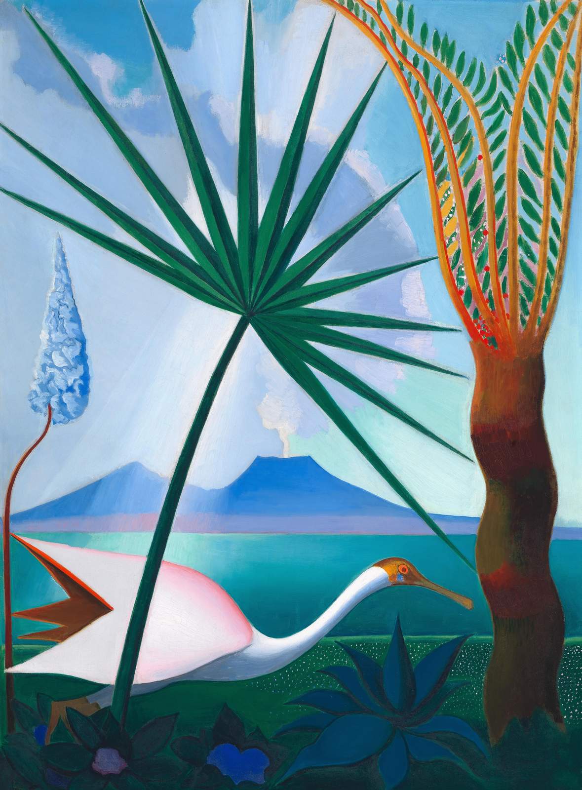 Exotic Bird & Palm Tropical Wall Art