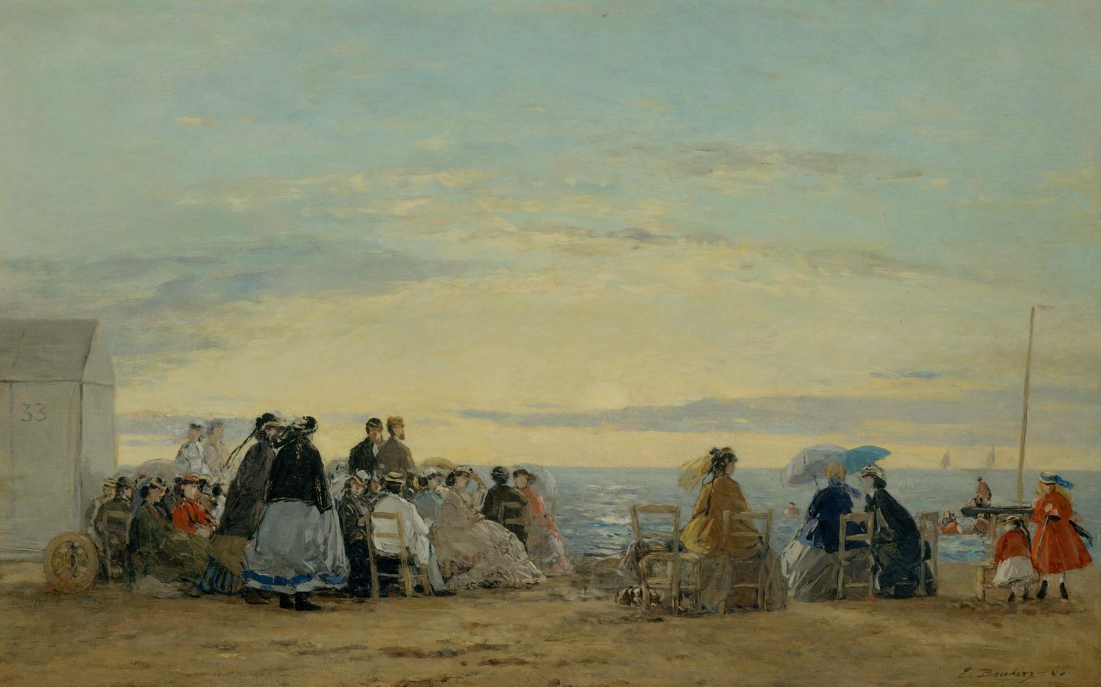 Impressionist Beach Scene Wall Art
