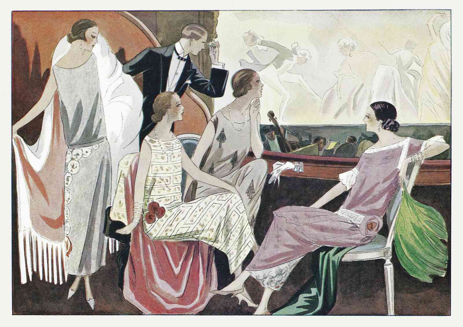 Vintage Fashion Show Roaring Twenties Wall Art