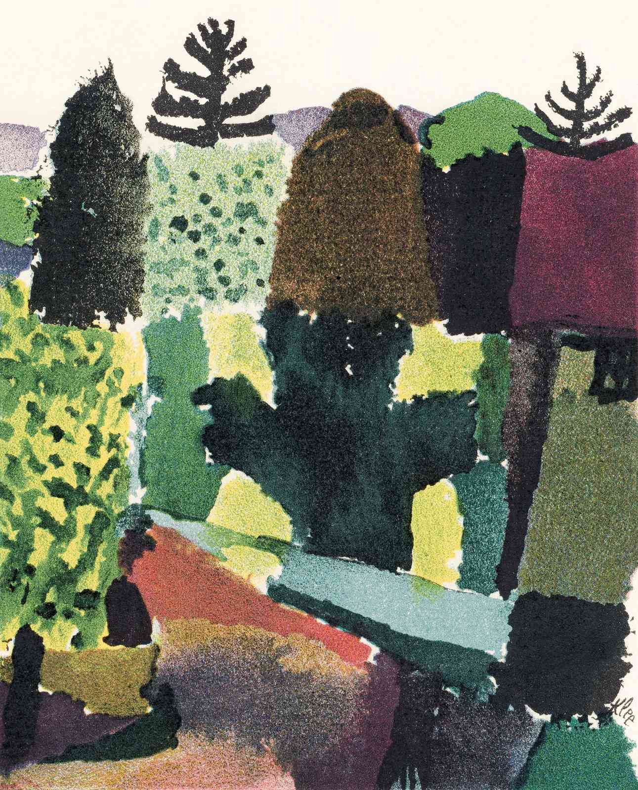 Vibrant Garden Abstract Landscape Wall Art