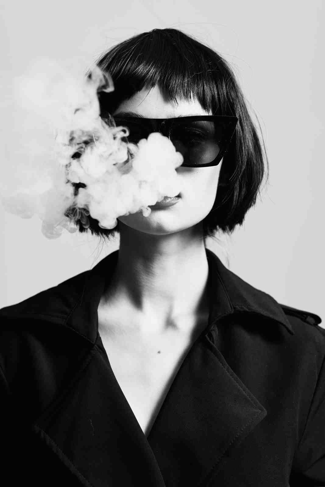 Mysterious Vibe Woman Smoking Wall Art