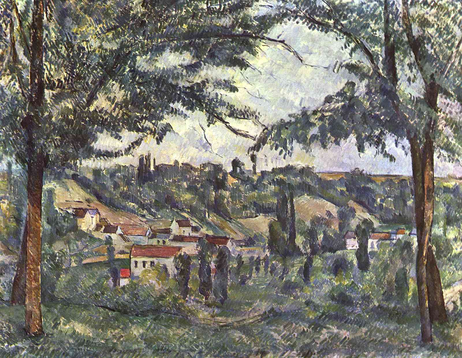 Impressionist Landscape Village Wall Art
