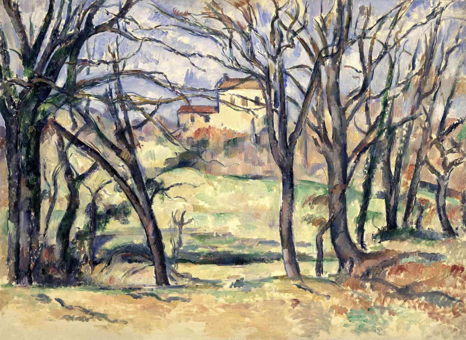 Post-Impressionist Trees & House Wall Art