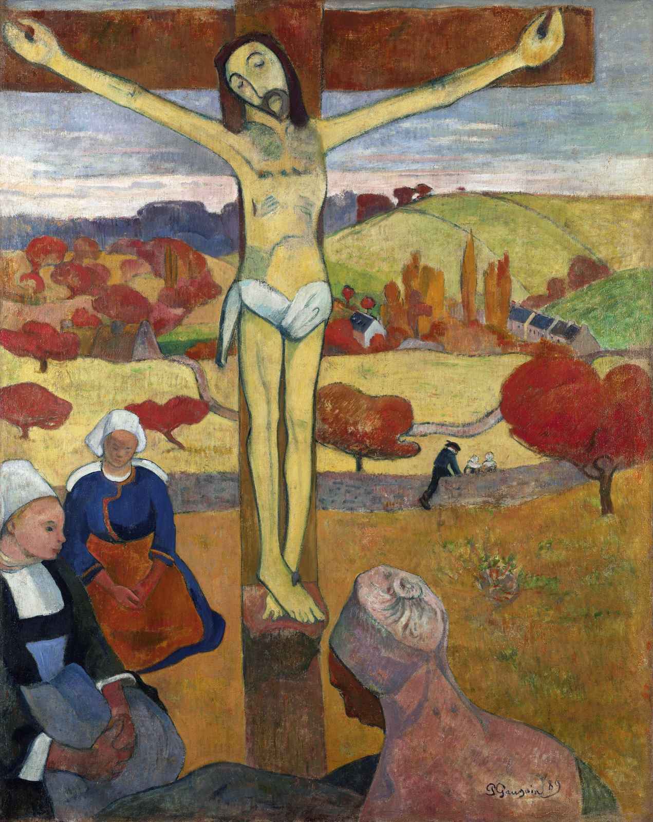 Gauguin Crucifixion French Countryside Wall Art