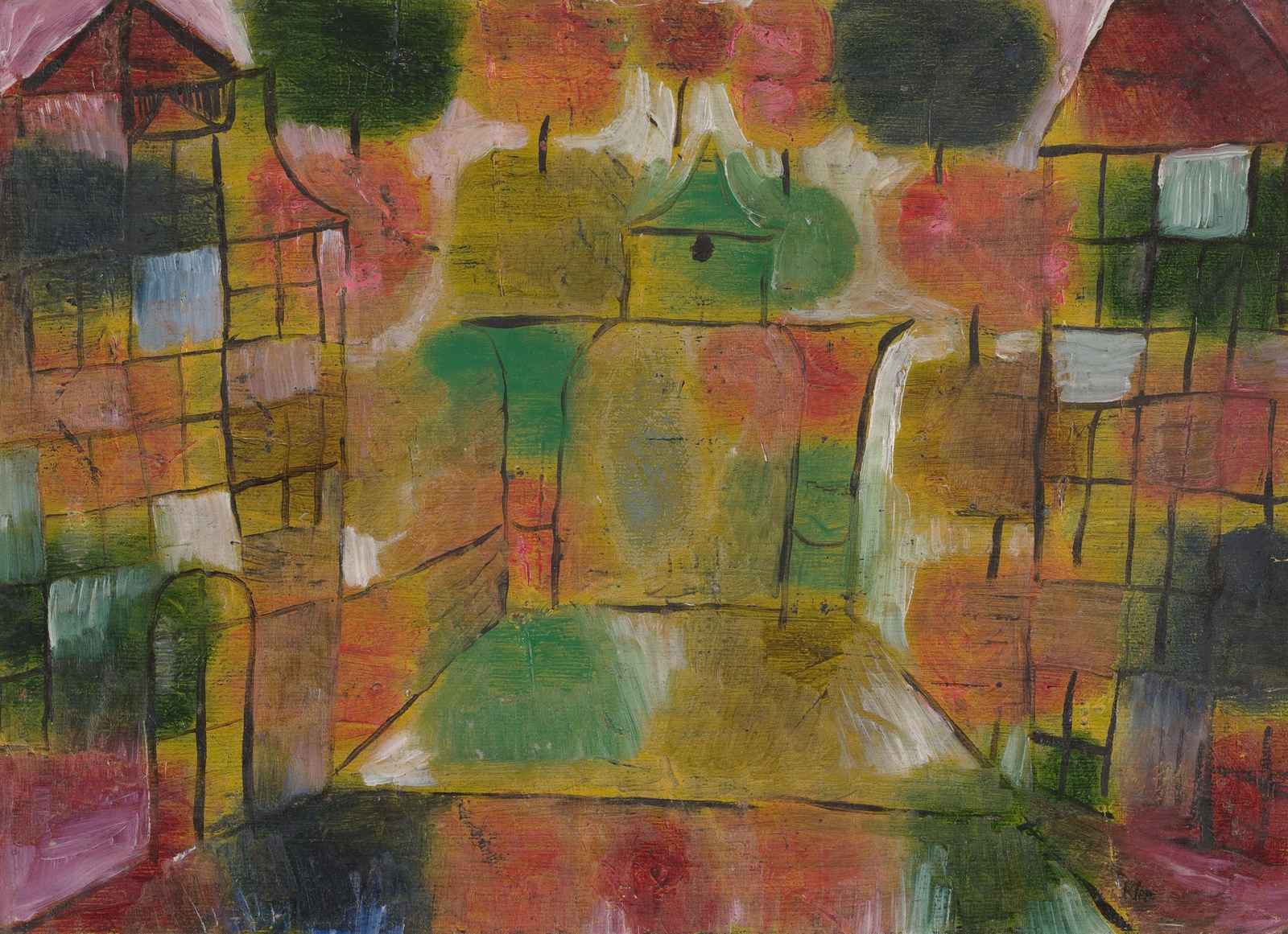 Abstract Cityscape Warm Tones Wall Art