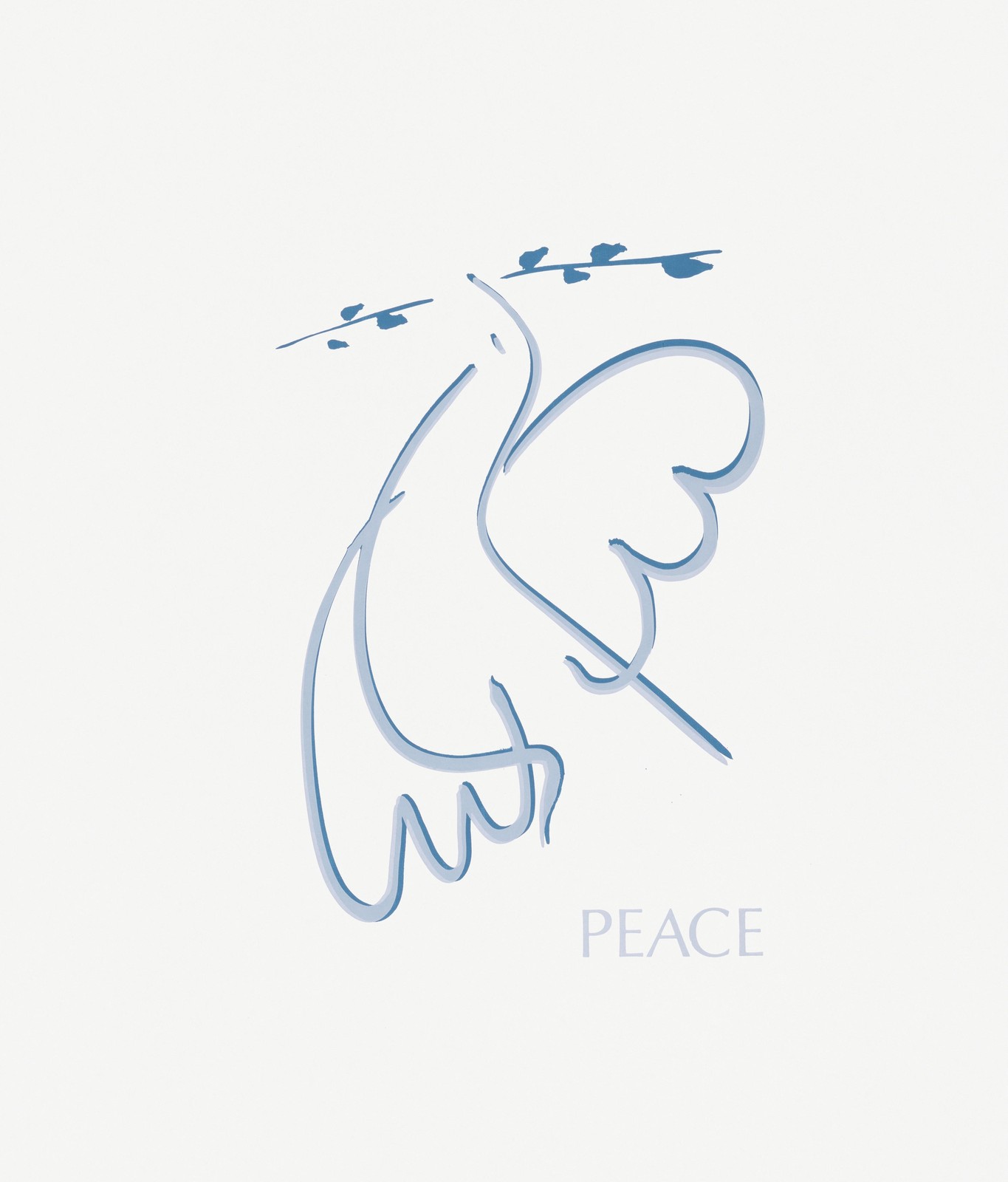 Elegant Dove of Peace Minimalist Wall Art