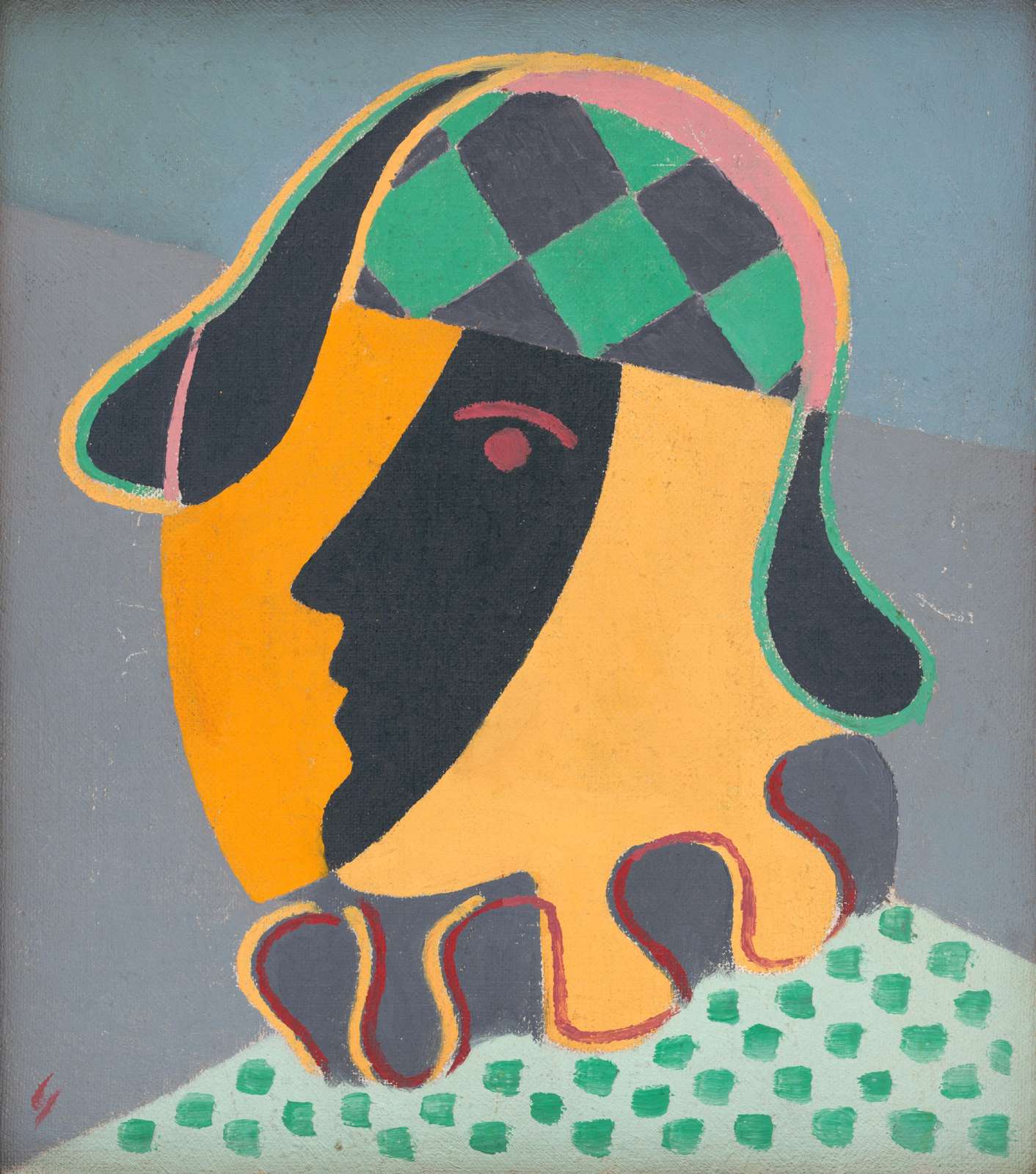 Bold Jester Portrait Abstract Wall Art