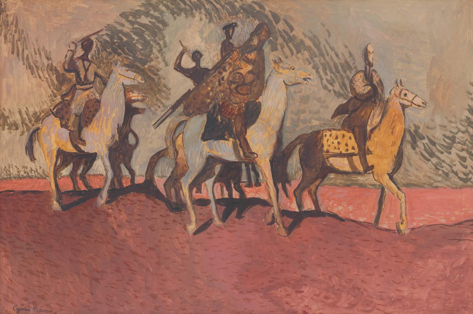 Vintage Horse Riders Art Wall Art