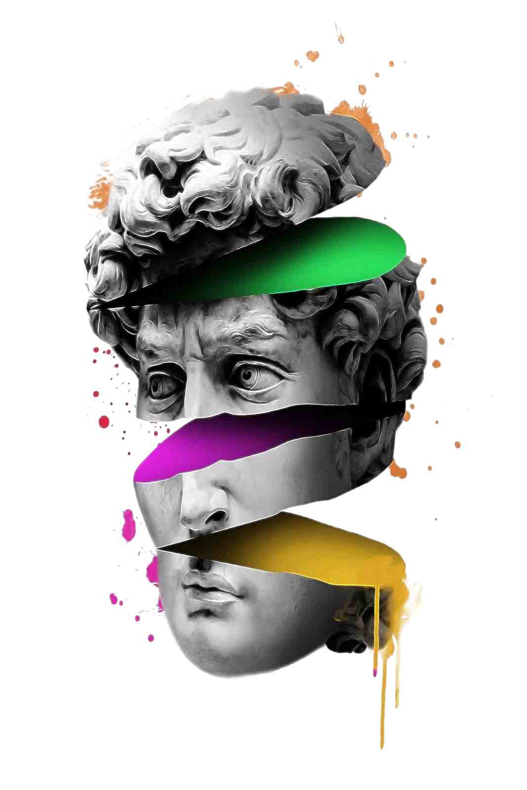 Abstract David Sculpture Pop Art Wall Art