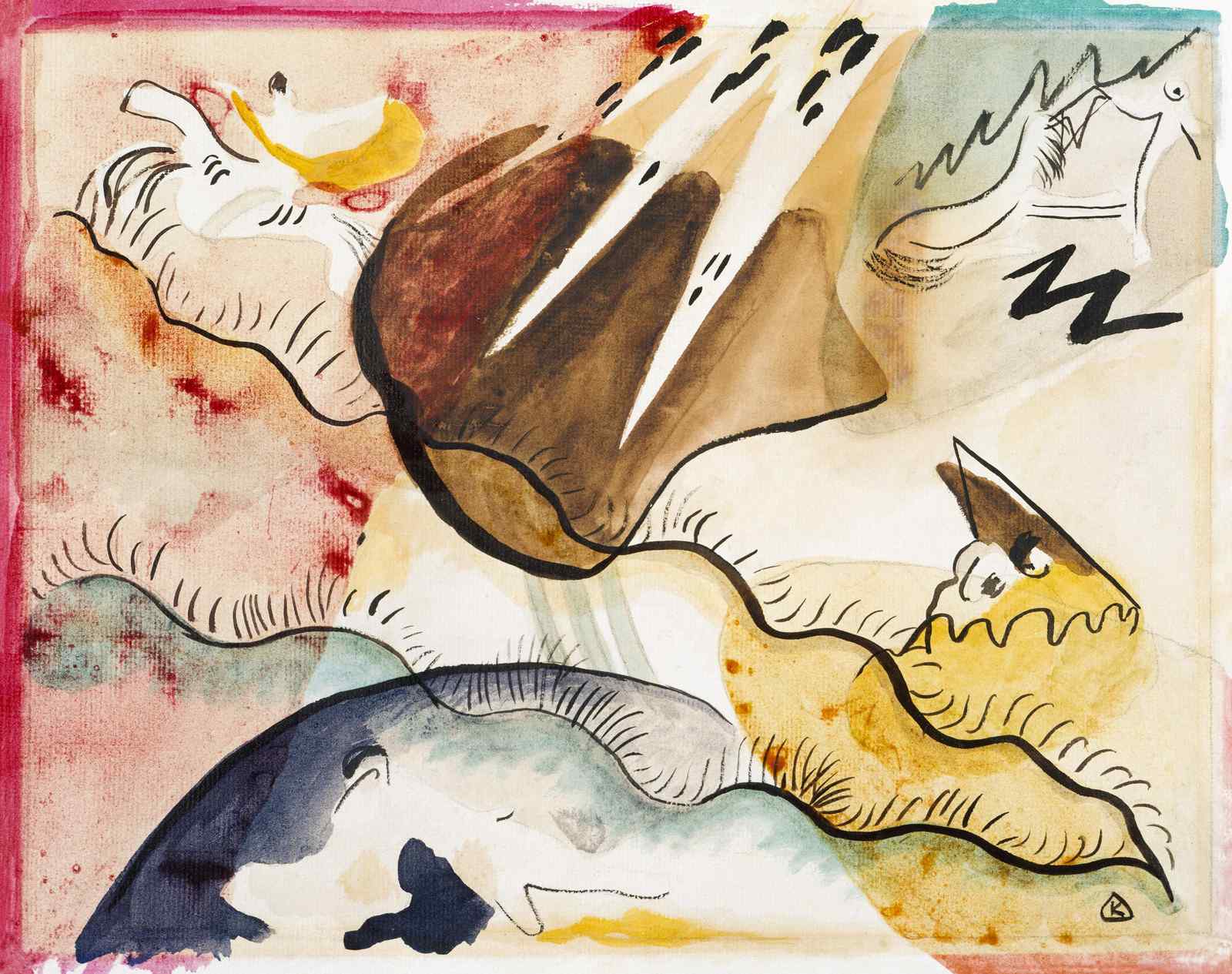 Abstract Expressionist Watercolor Wall Art
