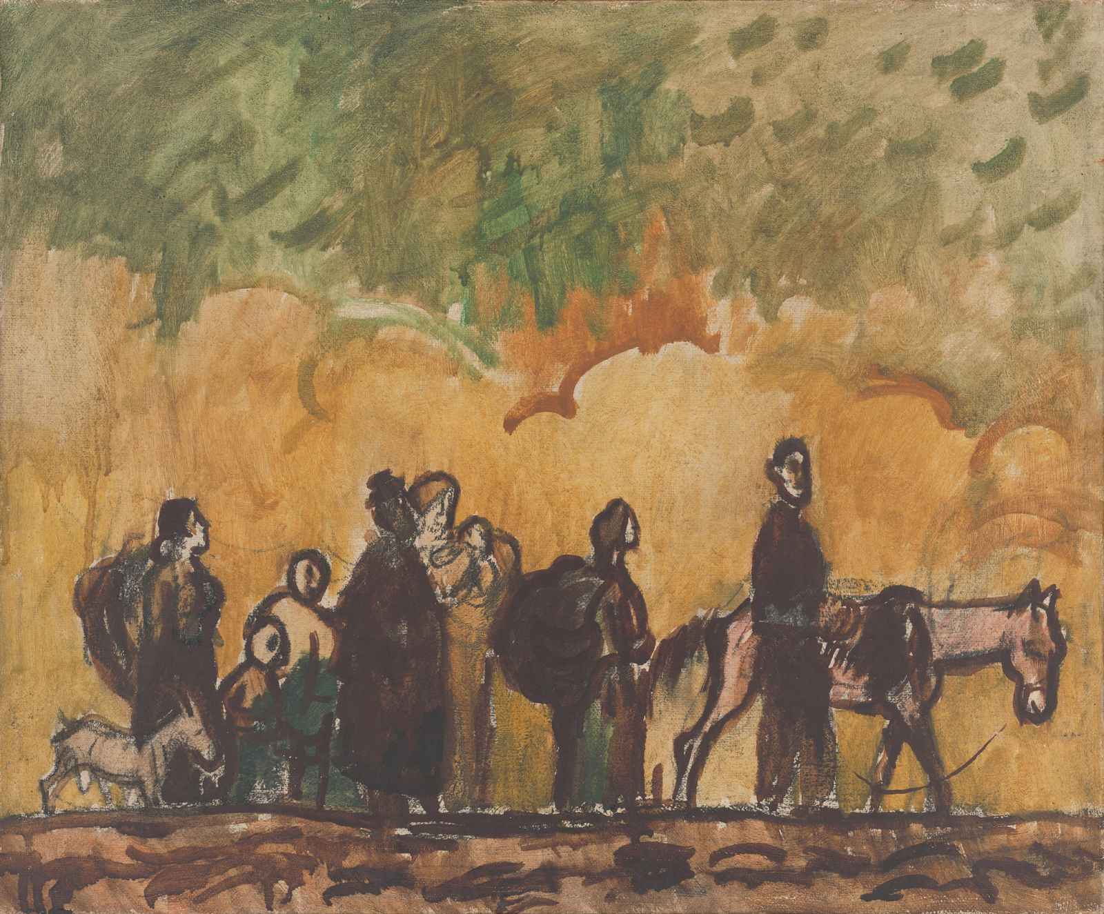 Emotive Migration Scene Wall Art
