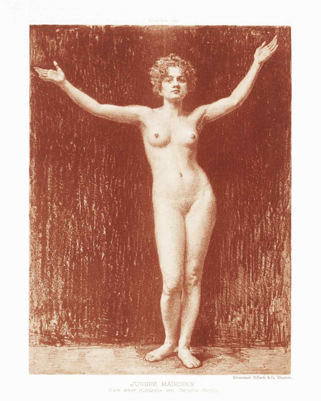 Vintage Nude Young Girl Wall Art