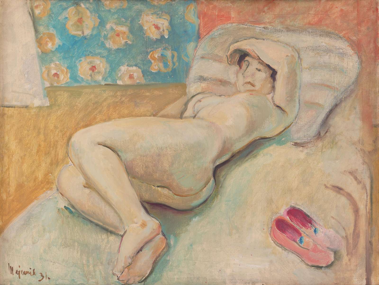 Serene Reclining Nude Wall Art