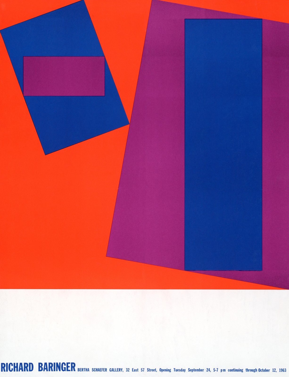 Bold Geometric Orange Blue Purple Wall Art