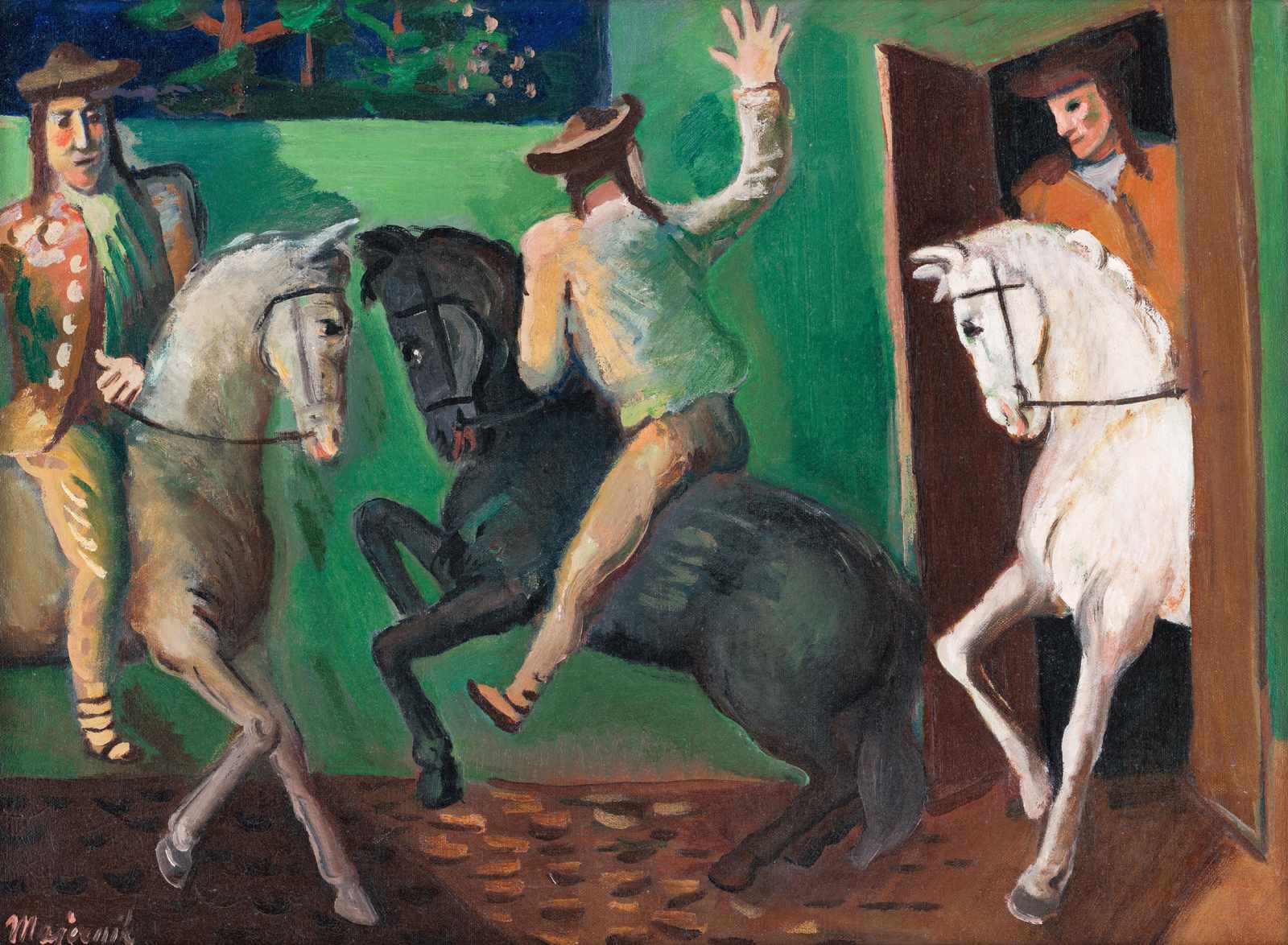 Vintage Horse Riders on Wall Art