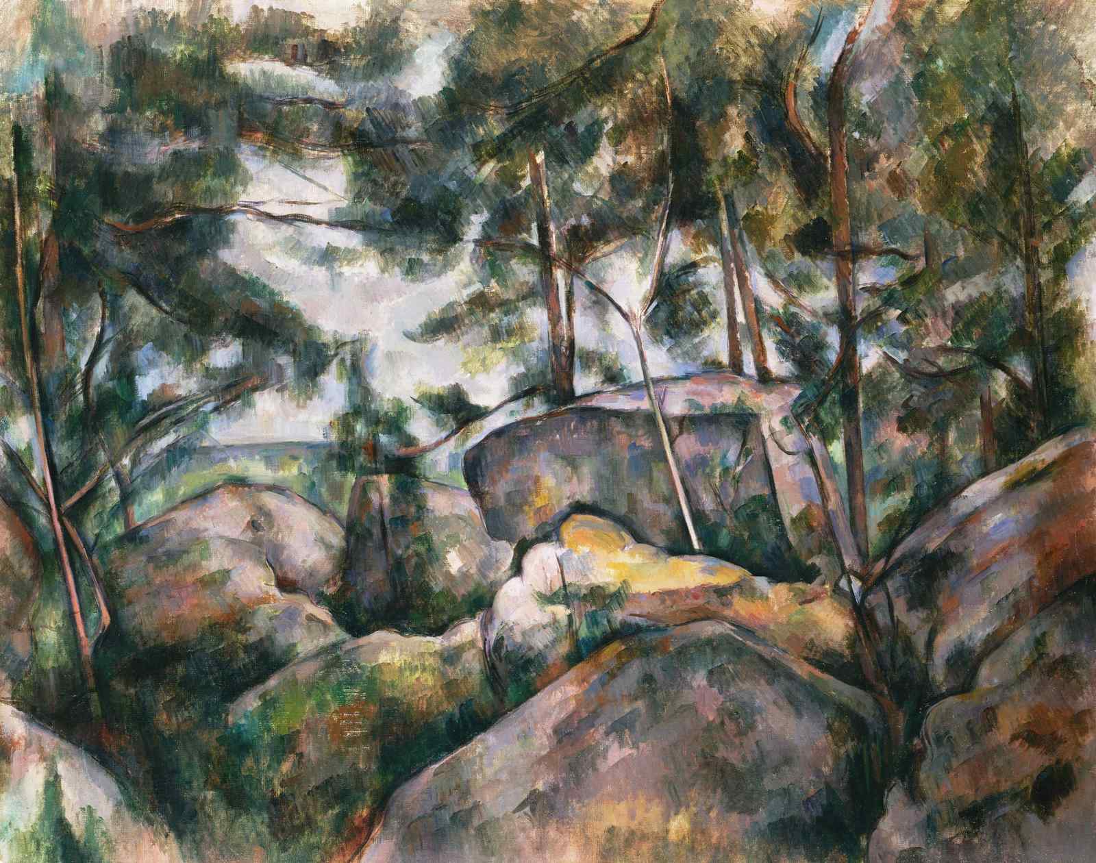 Forest Rocks Wall Art - Post-Impressionist Art
