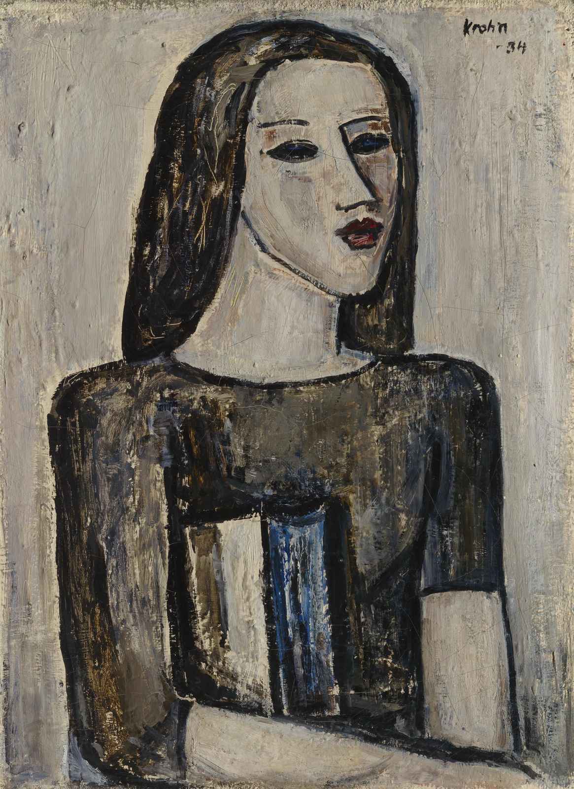 Modern Portrait Woman Oil Painting Wall Art