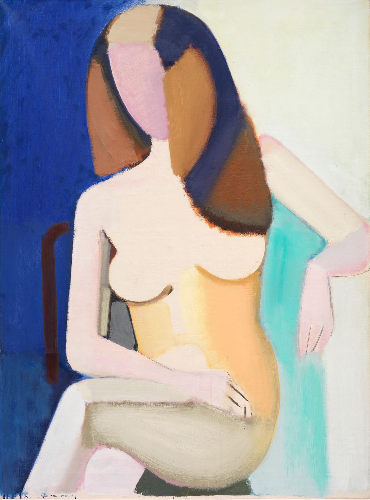 Abstract Nude Woman Portrait Wall Art