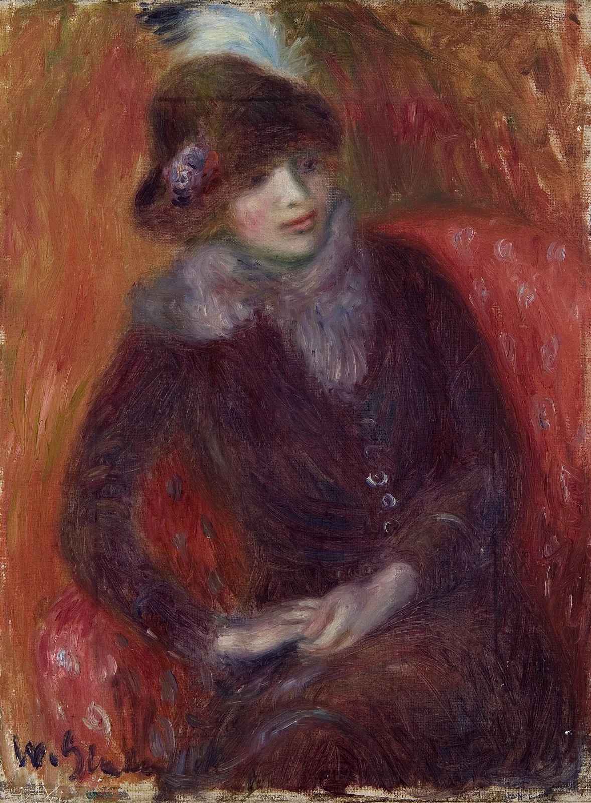 Elegant Lady Portrait Impressionist Wall Art