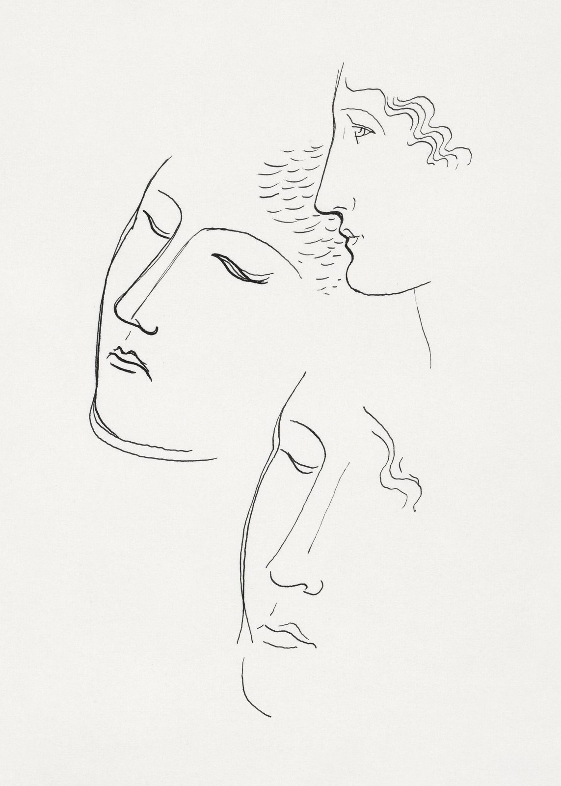 Abstract Faces Line Art Wall Art