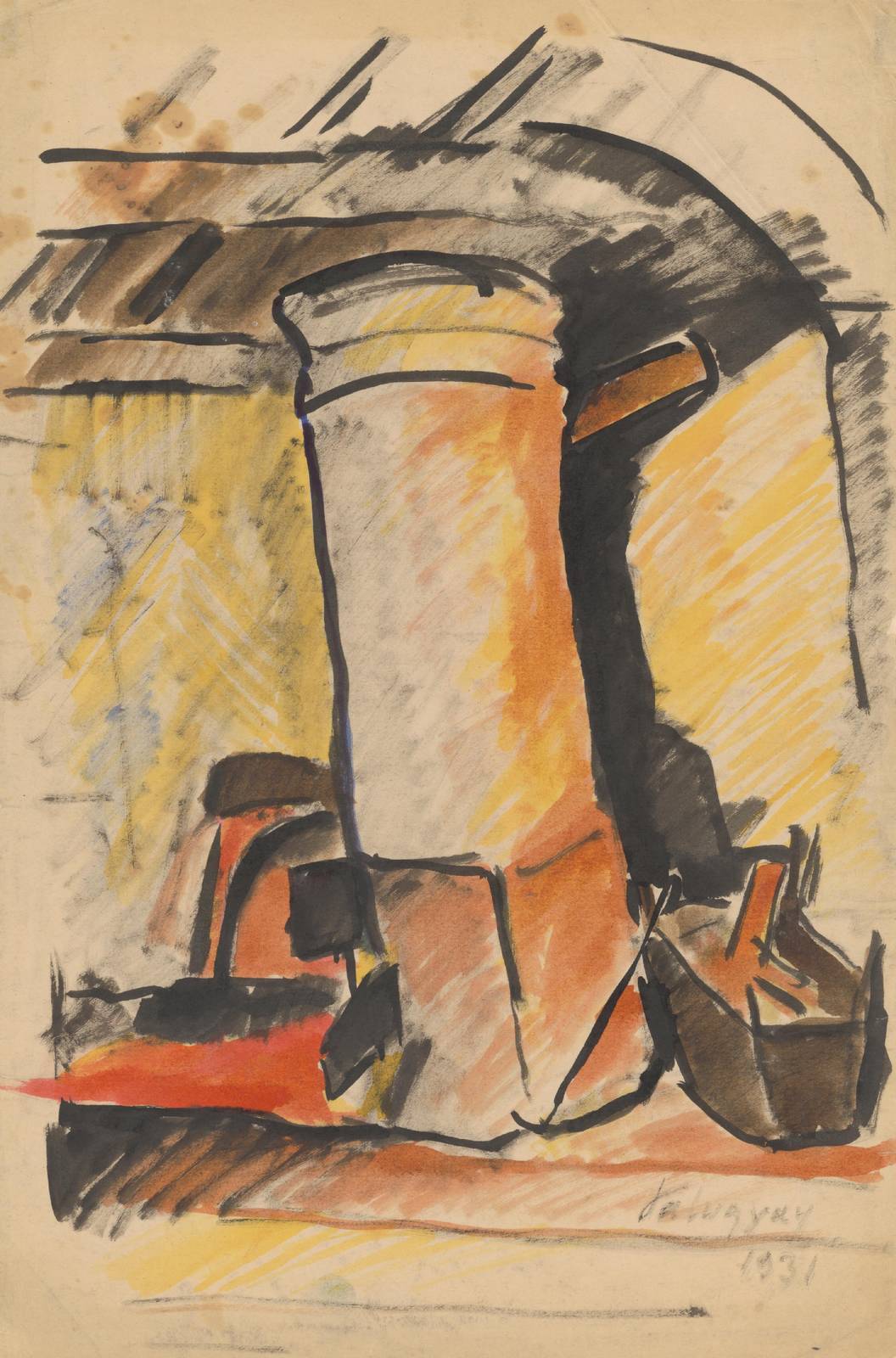 Abstract Industrial Boots Wall Art